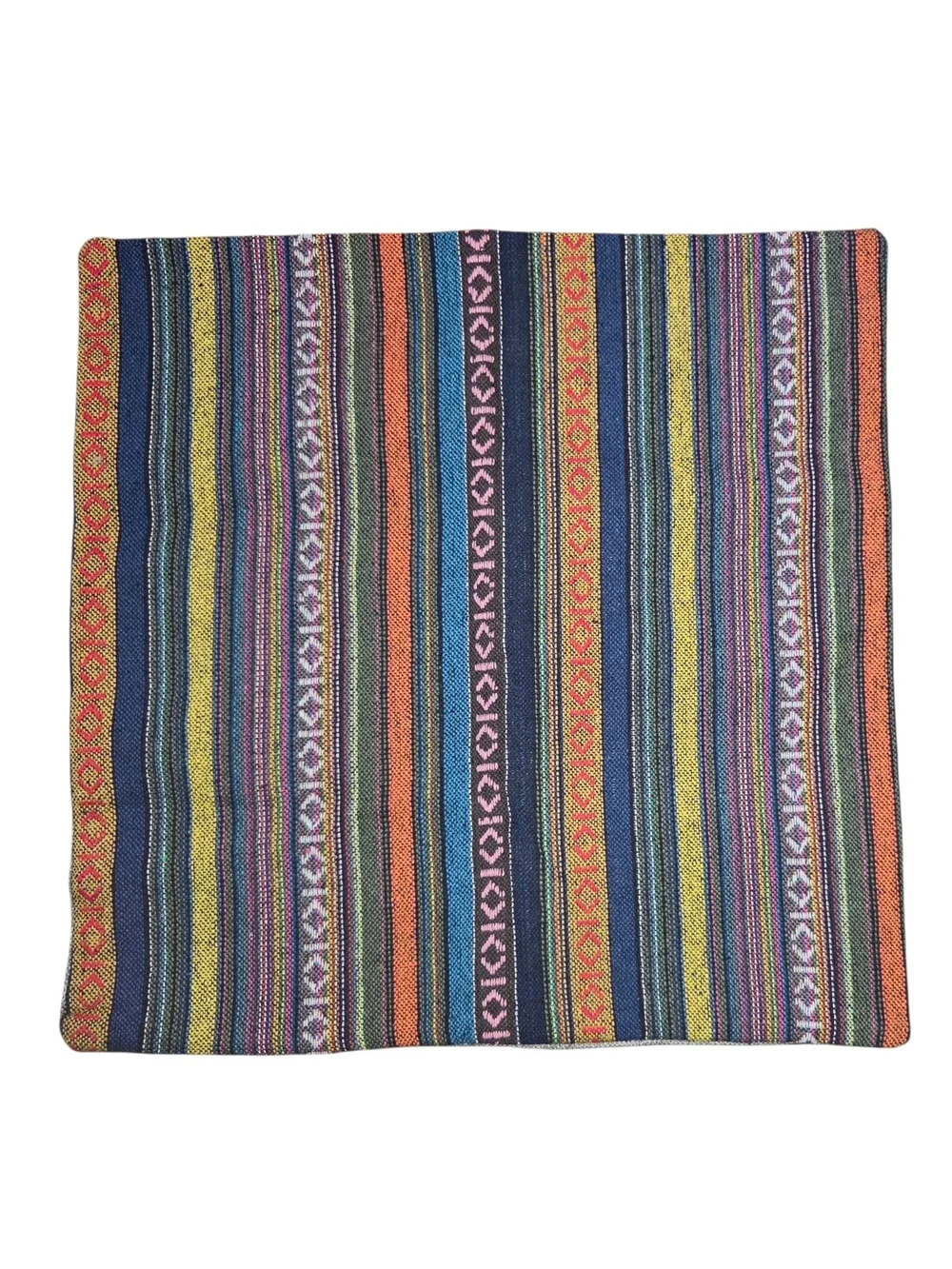 Set of 4 Unique Woven Southwestern / Boho Geometric Throw Pillow Covers, 17